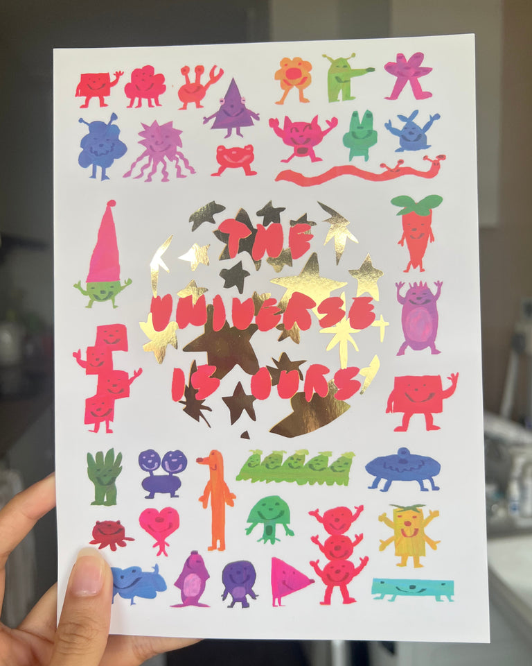 the universe is ours embossed print ☄