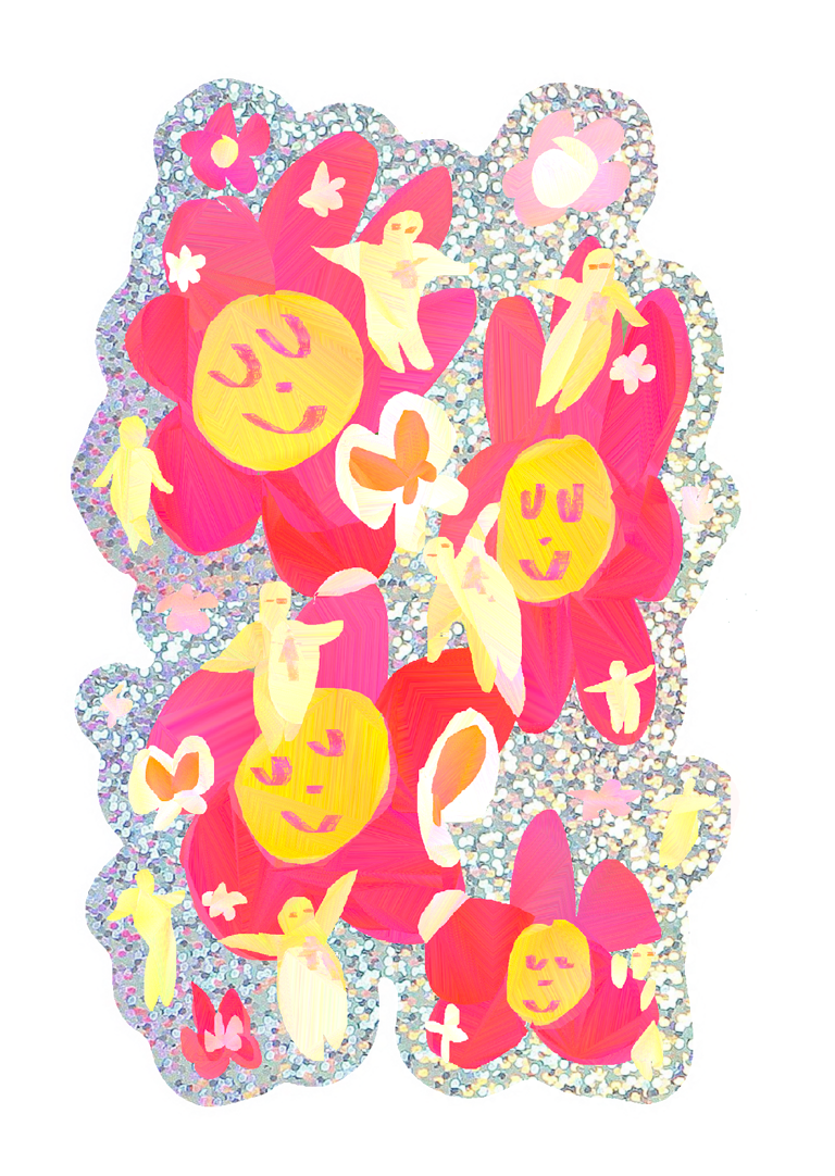 flower holo sticker ✿