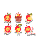 apple sticker set ‮