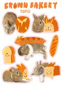 brown bakery sticker sheet (๑ᵔ⤙ᵔ๑)