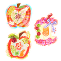 heisei retro apple sticker set 𑣿