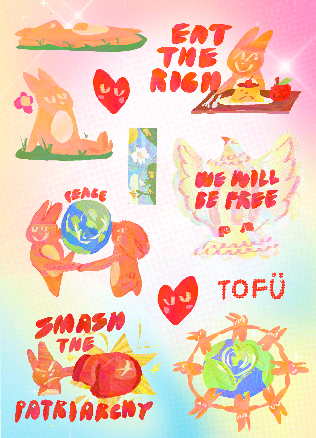 anti-establishment sticker sheet ⛏