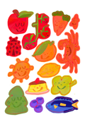 in rainbows transparent sticker sheet ⋒
