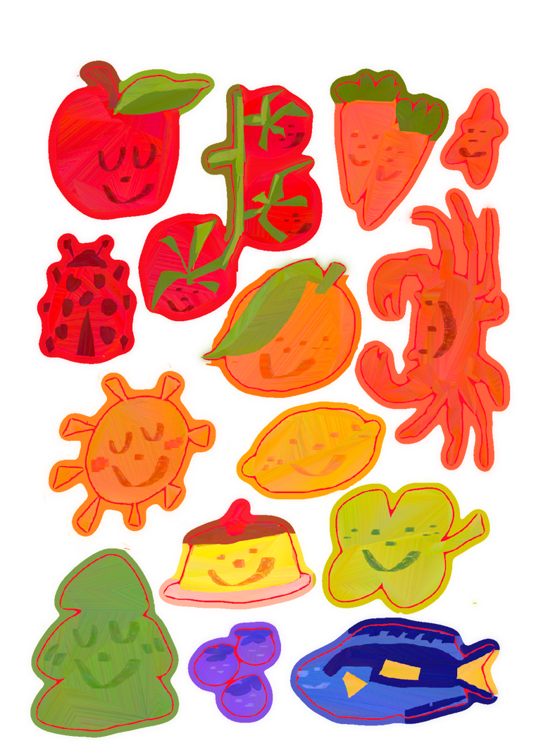 in rainbows transparent sticker sheet ⋒
