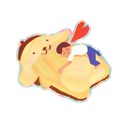 purin hug sticker ૮ ･ ﻌ･ა