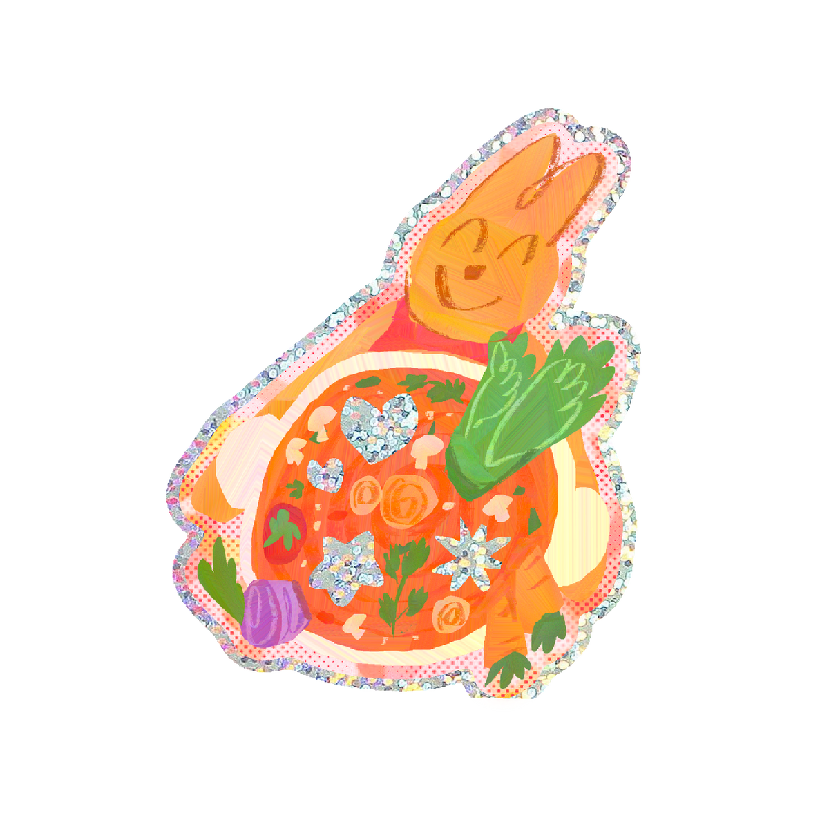 good soup holo sticker ‧₊°𓐐⋅