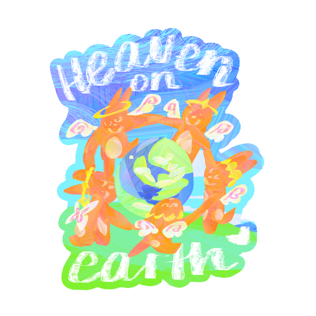 heaven on earth sticker ໒꒱