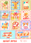 heisei retro bunny sticker sheet 𐔌՞. .՞𐦯