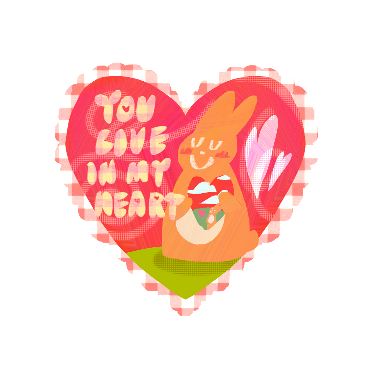 you live in my heart sticker ᥫ᭡