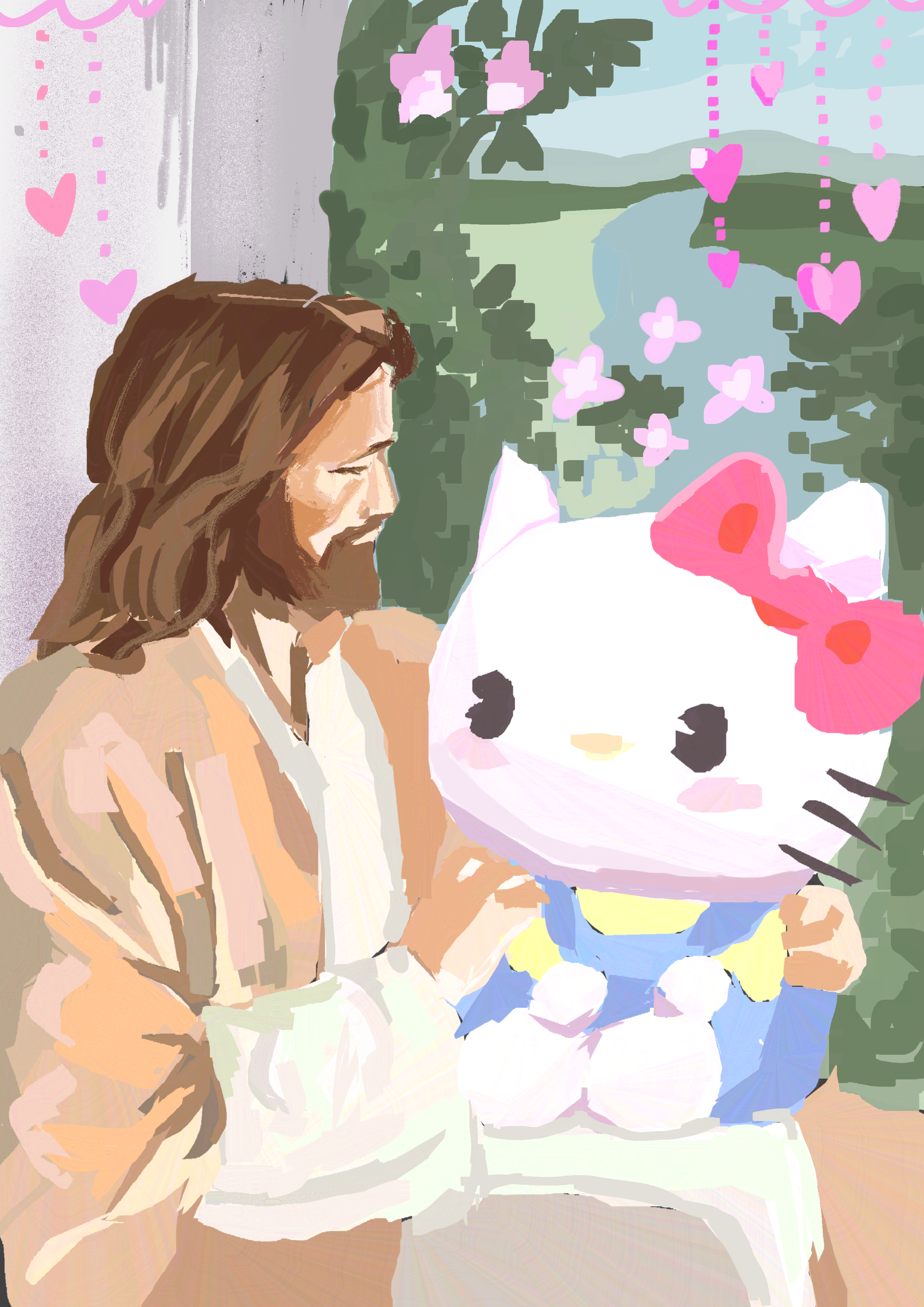 jesus sanrio prints ૮₍ ´ ꒳ `₎ა