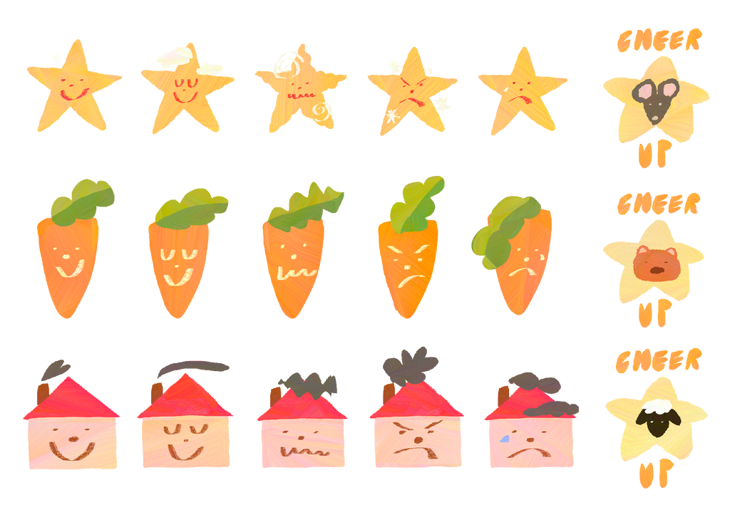 mood tracker transparent sticker sheet ☻☹