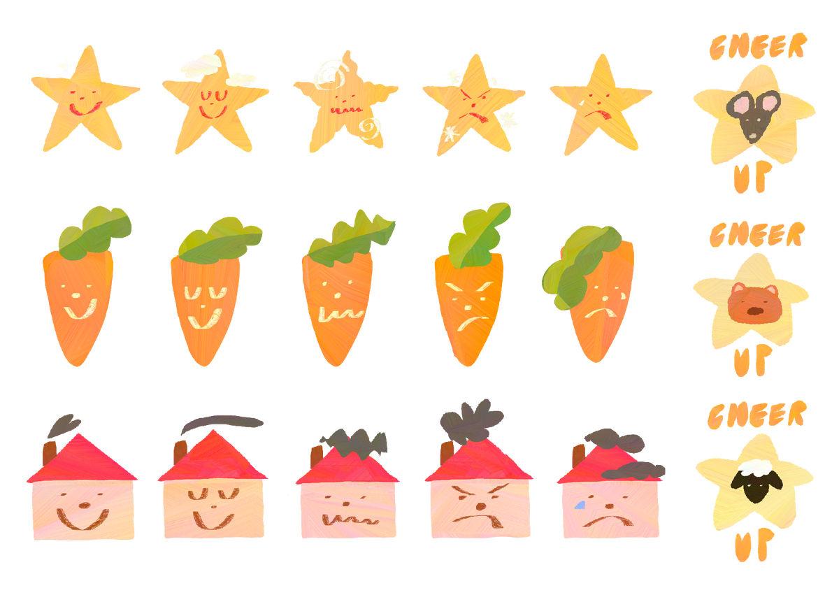 mood tracker transparent sticker sheet ☻☹