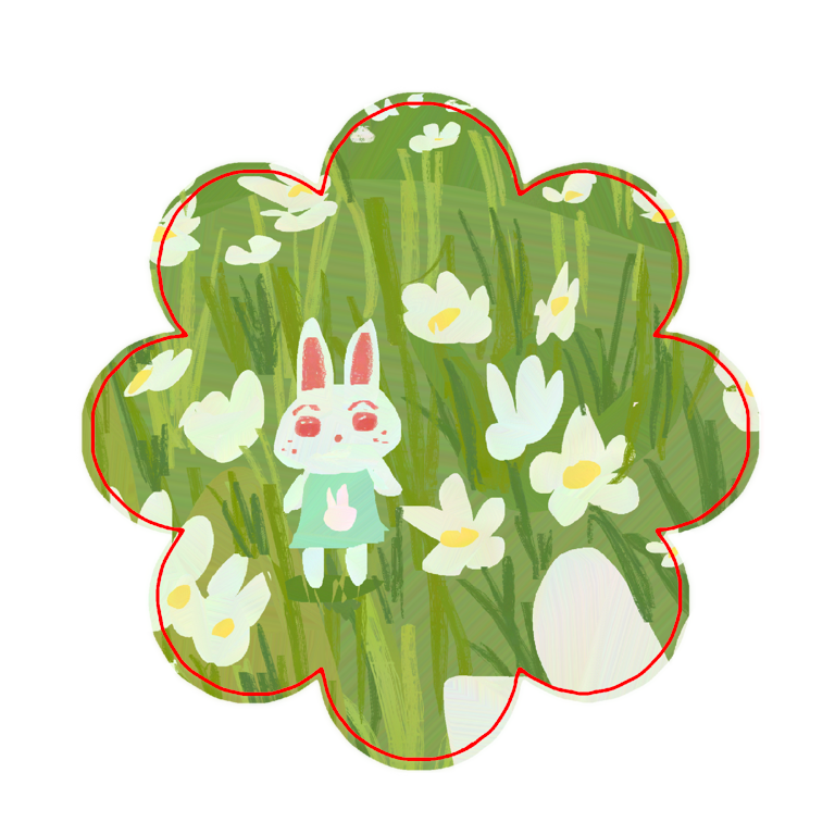 ruby in a flower field sticker 𖡼.𖤣𖥧