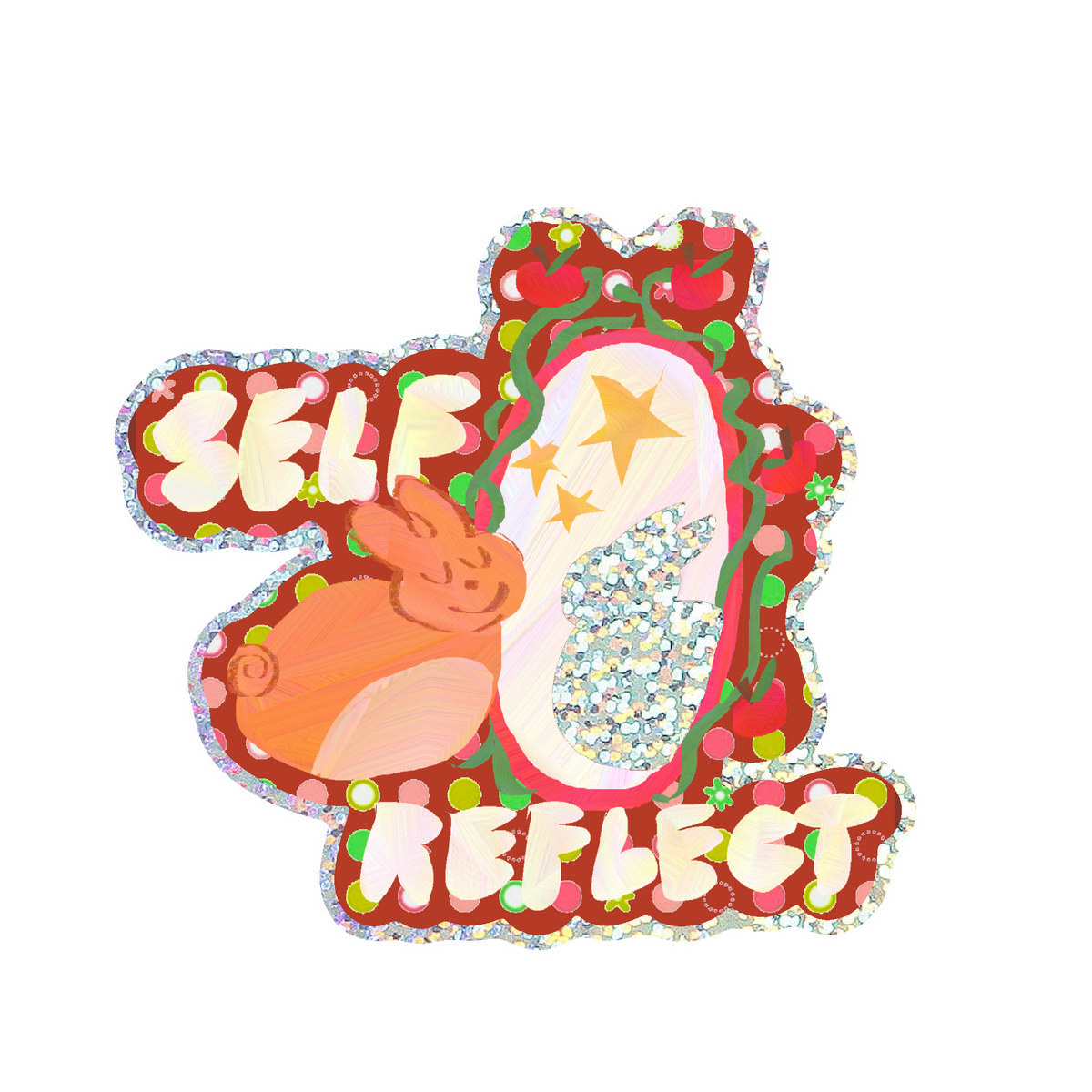 self reflect holo sticker ۝