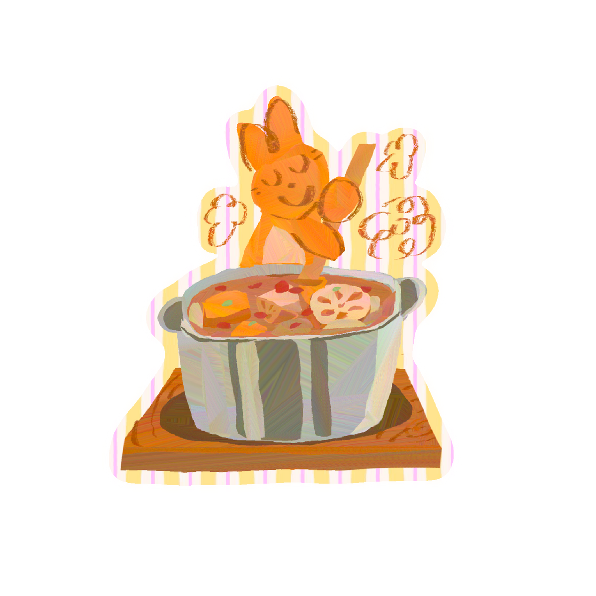 lotus soup sticker ⋅ 𓎩 ‧₊